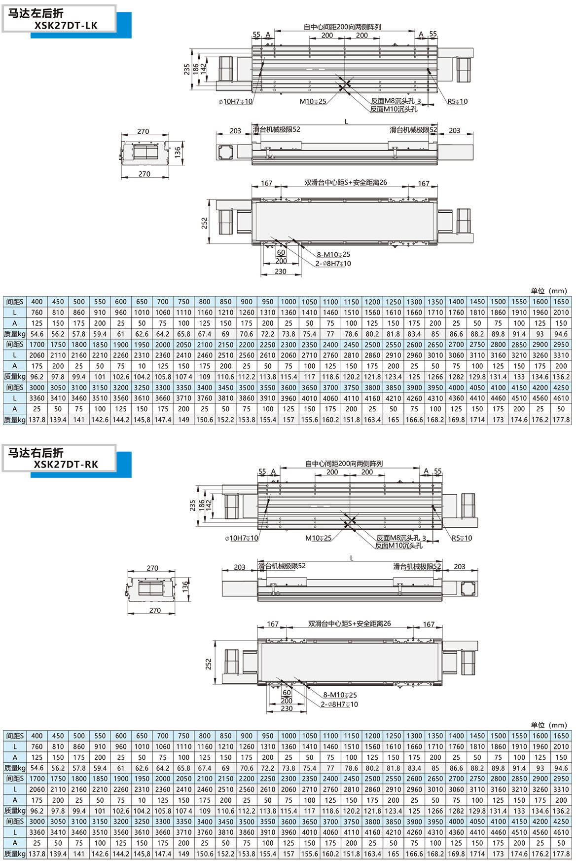 双动力皮带模组XSK-27DT