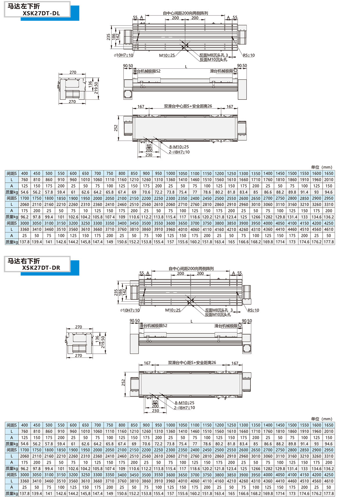 双动力皮带模组XSK-27DT