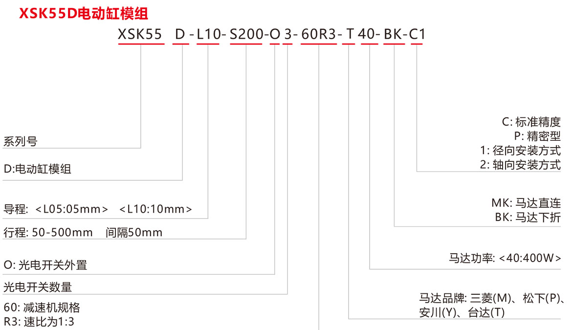 电动缸模组XSK-55D