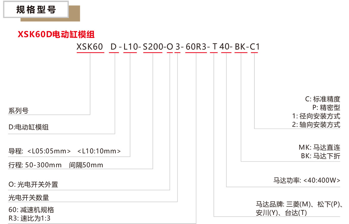 电动缸模组XSK-60D