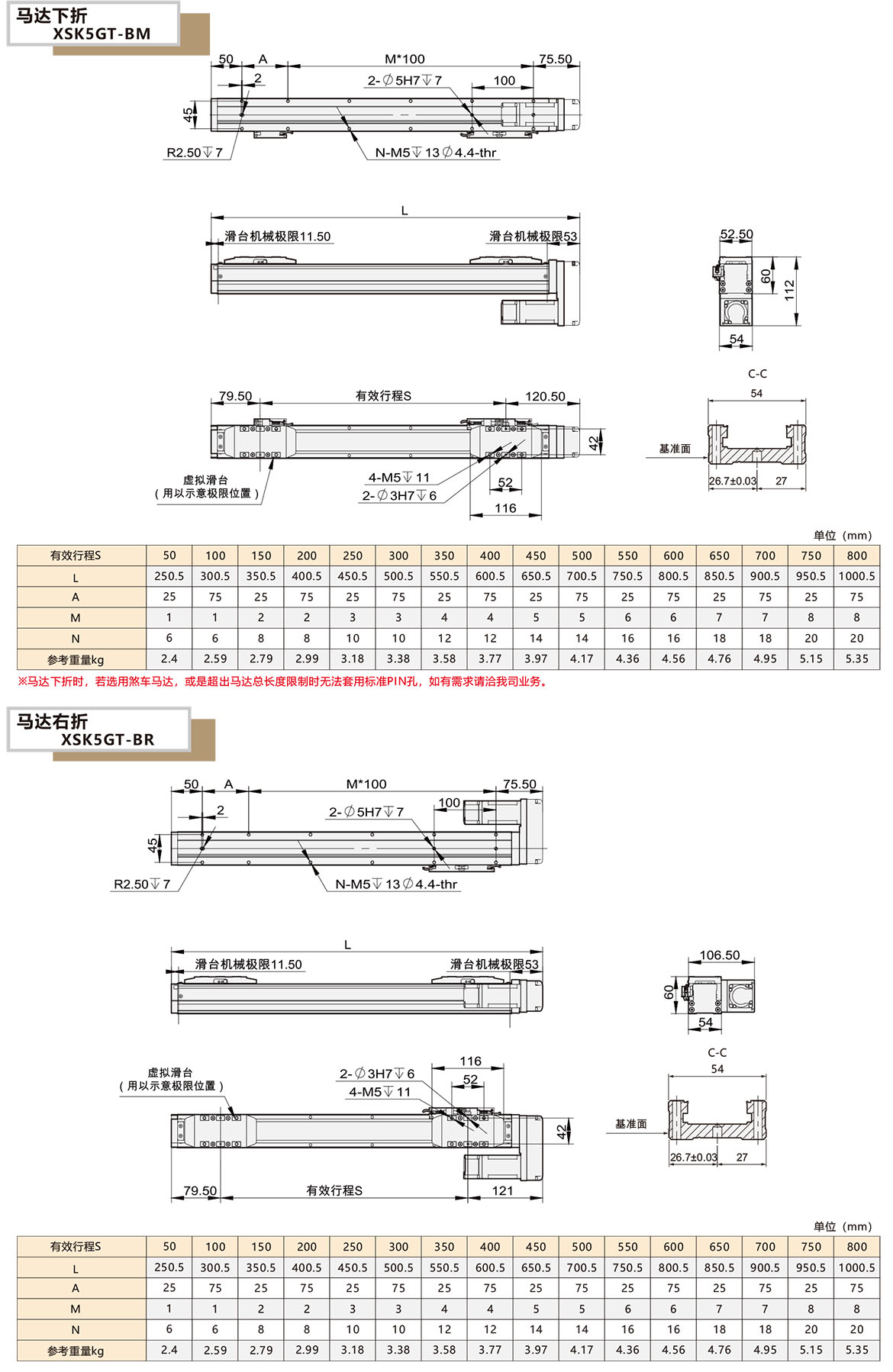 全封闭内嵌丝杆模组XSK-5GT