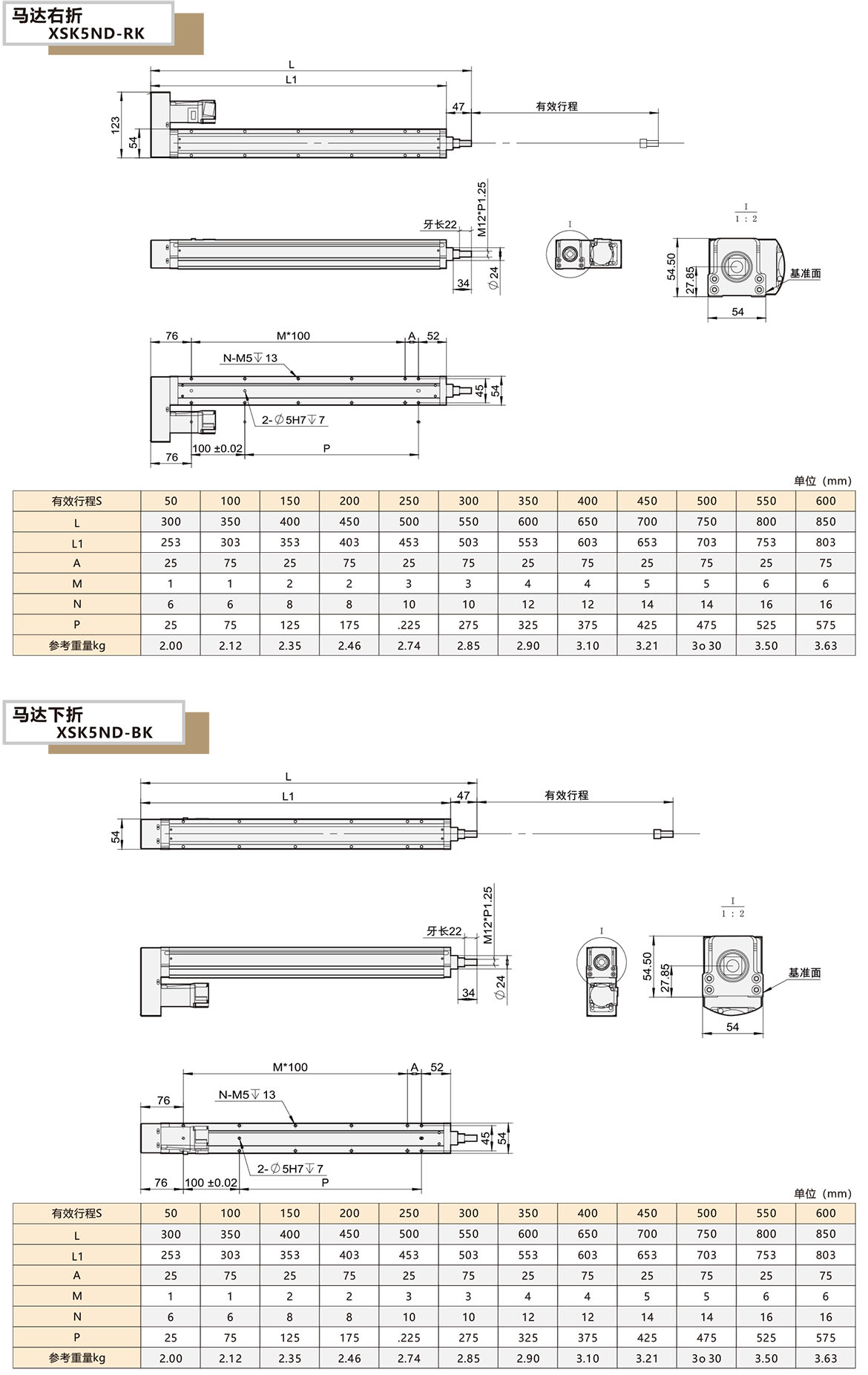 内嵌电缸模组XSK-5ND